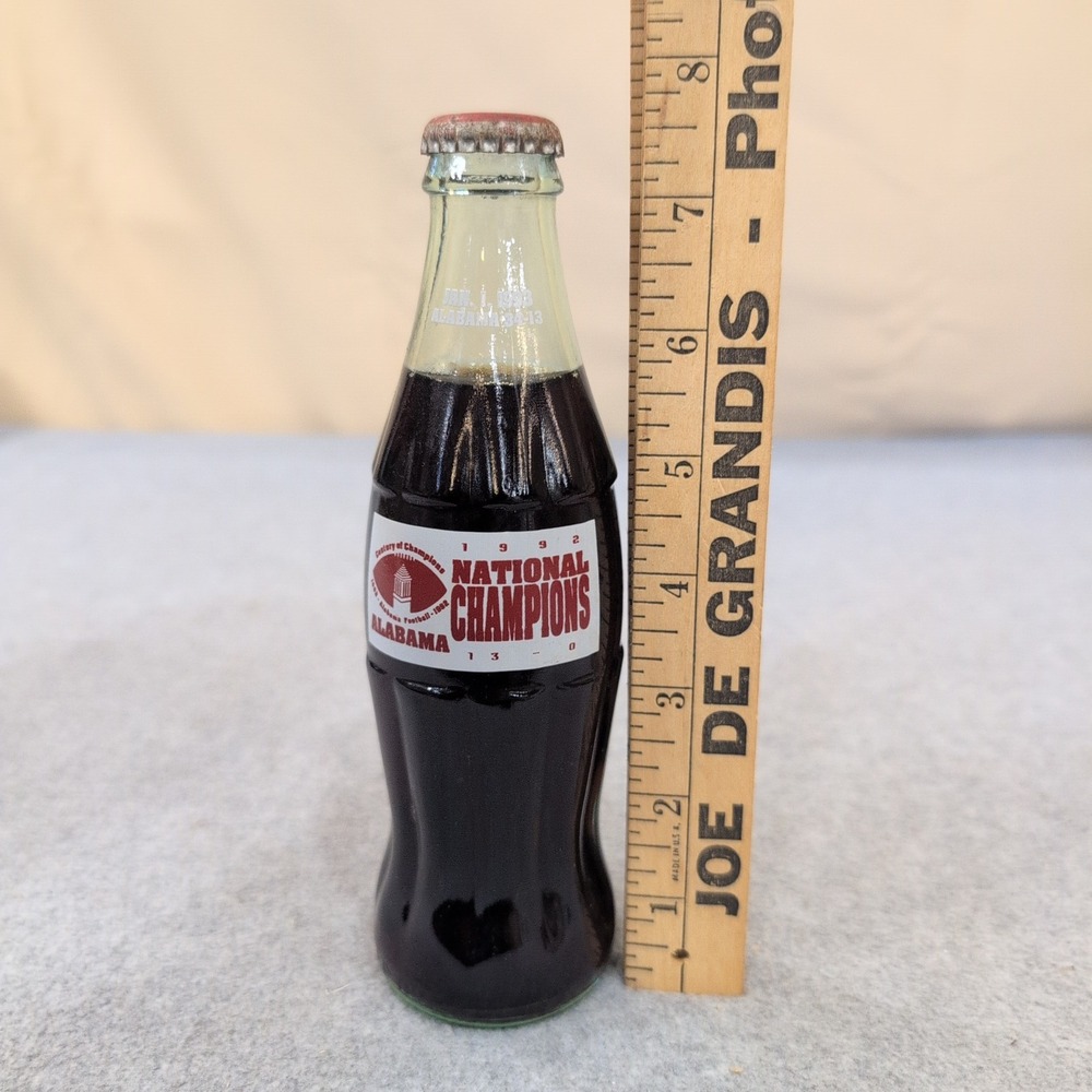 Alabama Crimson Tide 1992 National Champions Coca-Cola Bottle 8oz Sealed 1993 - Picture 6 of 6